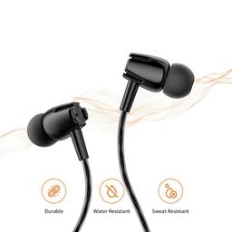 IVON- Wired  Stereo Earphones with in-Line Mic, Dual Drivers, Powerful Bass