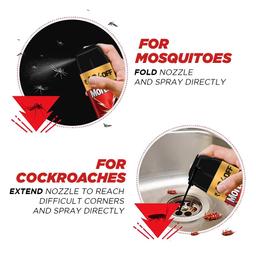 Mortein 600 ml - 2 in 1 Mosquito Killer & Cockroach Killer Spray - 600ml | All Insect Killer | Lemon Fragrance | 100% Kill Guarantee | Mosquito Repellent, Mosquito Spray Aerosol