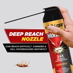 Mortein 600 ml - 2 in 1 Mosquito Killer & Cockroach Killer Spray - 600ml | All Insect Killer | Lemon Fragrance | 100% Kill Guarantee | Mosquito Repellent, Mosquito Spray Aerosol