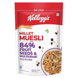 Kellogg's Millet Muesli with 84% Fruit, Seed & Multigrain 1000g | High in Fibre | Multigrain Breakfast Cereal  Buy 1 Get 1 Free