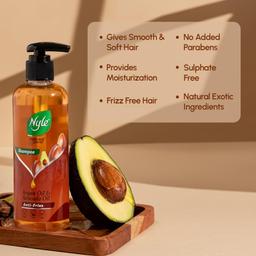 Nyle Natural & Pure Shampoo For Frizz Free Hair, With Goodness Of Argan Oil & Avocado Oil, For Men & Women, No Paraben And No Sulphate, 300ml