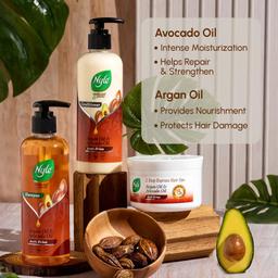 Nyle Natural & Pure Shampoo For Frizz Free Hair, With Goodness Of Argan Oil & Avocado Oil, For Men & Women, No Paraben And No Sulphate, 300ml