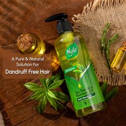 Nyle Natural & Pure Anti Dandruff Shampoo, With Goodness Of Tea Tree Oil & Rosemary Oil, For Men & Women, No Paraben And No Sulphate, 300ml
