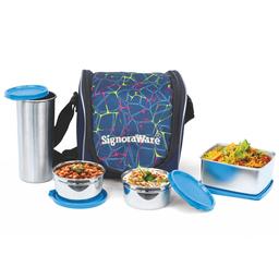 Signoraware Best Lunch Box Jumbo Steel Food Grade Stainless Steel