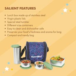 Signoraware Best Lunch Box Jumbo Steel Food Grade Stainless Steel
