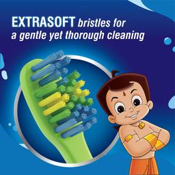Oral B Kids Chhota Bheem Manual Toothbrush, Extra Soft Bristles, Easy To Hold Handle Pack Of 3 (Age 2+), Multicolour