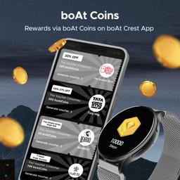 boAt Lunar Orb with 1.45"(3.68 cm) AMOLED Display, BT Calling, DIY Watch Face Studio, Coins, Crest App Health Ecosystem, Live Cricket & Football Scores, IP67, Smart Watch for Men & Women(Metal Grey)