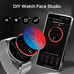 boAt Lunar Orb with 1.45"(3.68 cm) AMOLED Display, BT Calling, DIY Watch Face Studio, Coins, Crest App Health Ecosystem, Live Cricket & Football Scores, IP67, Smart Watch for Men & Women(Metal Grey)