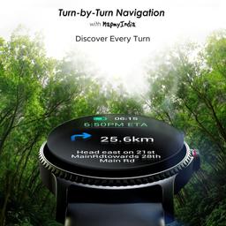 boAt Newly Launched Lunar Discovery w/ 1.39" (3.5 cm) HD Display, Turn-by-Turn Navigation, DIY Watch Face Studio, Bluetooth Calling, Emergency SOS, QR Tray, Smart Watch for Men & Women(Active Black)