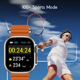 boAt Wave Elevate Smart Watch w/ 1.96" (4.9 cm) Display, BT Calling, Functional Crown, AI Voice Assistant, Built-in Game, HR & SPO2 Monitoring and Stress Monitoring, IP67(Royal Orange)