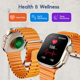 boAt Wave Elevate Smart Watch w/ 1.96" (4.9 cm) Display, BT Calling, Functional Crown, AI Voice Assistant, Built-in Game, HR & SPO2 Monitoring and Stress Monitoring, IP67(Royal Orange)