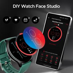 boAt Lunar Orb w/ 1.45" (3.6 cm) AMOLED Display, BT Calling, DIY Watch Face Studio, Coins, Crest App Health Ecosystem, Live Cricket & Football Scores, IP67, Smart Watch for Men & Women(Pastel Green)