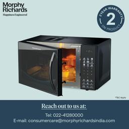 Morphy Richards Air 23Cgad Convection Microwave Oven for Kitchen, with in-Built Air Fryer & Dehydrator|23 Litre with 220 Autocook Menu,Black