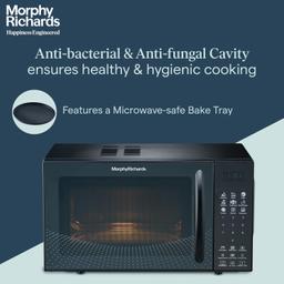 Morphy Richards Air 23Cgad Convection Microwave Oven for Kitchen, with in-Built Air Fryer & Dehydrator|23 Litre with 220 Autocook Menu,Black