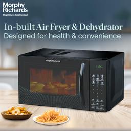 Morphy Richards Air 23Cgad Convection Microwave Oven for Kitchen, with in-Built Air Fryer & Dehydrator|23 Litre with 220 Autocook Menu,Black