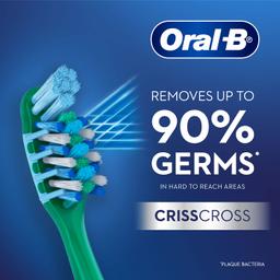 Oral B Criss Cross - Family pack of 4 toothbrushes – Medium,for adults,Manual,Multicolor