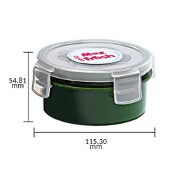 CELLO Max Fresh Click Polypropylene Lunch Box Set, 300ml, 4-Pieces, Green