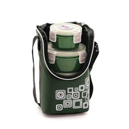 CELLO Max Fresh Click Polypropylene Lunch Box Set, 300ml, 4-Pieces, Green