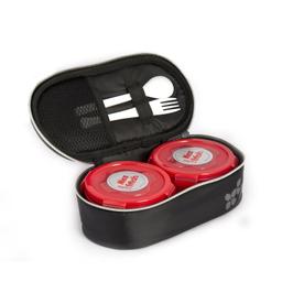 CELLO Max Fresh Click Steel Stainless Steel Lunch Box Set |Office | School | 2 Unit | 300ml, Red