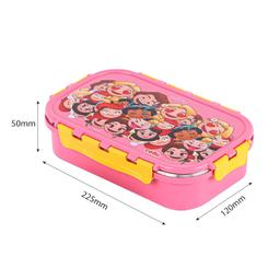 CELLO Fun Food Big | 100% Food Grade | Leak Proof and Break Resistant | 2 Containers Lunch Box, 1024 ml, Pink