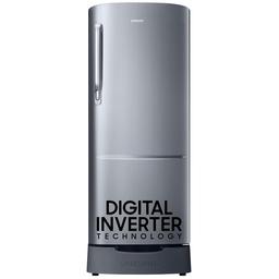 Samsung 223 L, 3 Star, Digital Inverter, Direct-Cool Single Door Refrigerator (RR24C2823S8/NL, Silver, Elegant Inox, Base Stand Drawer, 2024 Model)