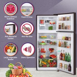 LG 423 L 3 Star Frost-Free Smart Inverter Wi-Fi Double Door Refrigerator Appliance, Multicolor