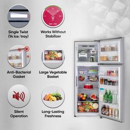 LG 322 L 2 Star Frost-Free Smart Inverter Wi-Fi Double Door Refrigerator Appliance (2023 Model, GL-T342TPZY, Shiny Steel, Convertible & Door Cooling+)