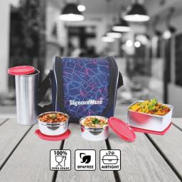 Signoraware Best Lunch Box Jumbo Steel Food Grade Stainless Steel