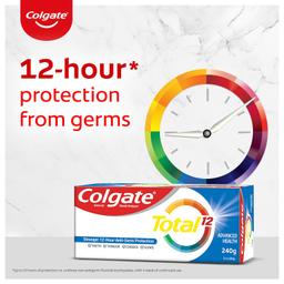 Colgate Total 120 gm Advanced Health Toothpaste, Antibacterial Toothpaste, Stronger 12-Hour Anti-Germ Protection, Whole Mouth Health, World's No. 1* Germ-fighting Toothpaste