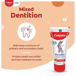 Colgate Kids Anticavity Toothpaste 6-9 Years, 160g (80g x 2), Natural Strawberry Mint Flavour, 0% Artificial