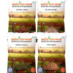SH Green Moong Whole - 500 gms + SH Moth Bean - 500 gms + SH Bengal Gram - 500 gms + SH Rajma Chitra - 500 gms [Bengaluru Only]