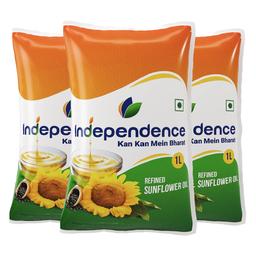 Independence Refined Sunflower Oil 1 L (Pack of 3)