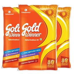Gold Winner Refined Sunflower Oil, 1L (Pack of 3)Only Bangalore