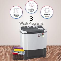 LG 7 Kg 5 Star Wind Jet Dry Semi-Automatic Top Loading Washing Machine (P7020NGAZ, Dark Gray, Rat Away Feature)