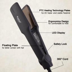 Kemei KM-329 Temperature Control hssv Hair Straightener & Kai K4 Body Razor For Women