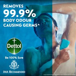 Dettol Icy Cool Bathing Soap Bar With 2x Menthol (750gm), 150gm - Pack of 5