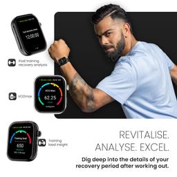 Noise ColorFit Pro 5 Max 1.96" AMOLED Display Smart Watch, BT Calling, Post Training Workout Analysis, VO2 Max, Rapid Health, 5X Faster Data Transfer - Jet Black