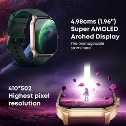 Fastrack Limitless Fs2 Pro Smartwatch|1.96" Super Amoled Arched Display with Functional Crown&Resolution of 410X502|Singlesync Bt Calling|Nitrofast Charging|110+ Sports Modes|200+ Watchfaces,Black
