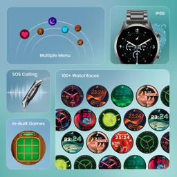 Fastrack Astor FR2 Pro Smartwatch with 1.43” AMOLED Display with 466 * 466 Pixel Resolution|SingleSync BT Calling|AI Voice Assistant|100+ Sports Modes and Watchfaces|Upto 5 Day Battery|IP68
