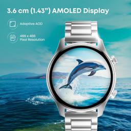 Fastrack Astor FR2 Pro Smartwatch with 1.43” AMOLED Display with 466 * 466 Pixel Resolution|SingleSync BT Calling|AI Voice Assistant|100+ Sports Modes and Watchfaces|Upto 5 Day Battery|IP68