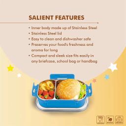 Signoraware Slim Steel Small Lunch Box(Blue , Red , Green.)