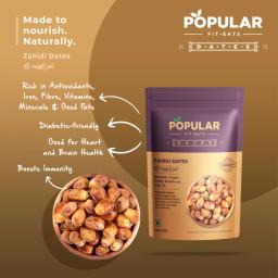 POPULAR FIT-EATS Goldern Zahidi Dates, 500 gm