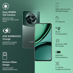 realme NARZO 70 Pro 5G (Glass Green, 8GB RAM,256GB Storage) Dimensity 7050 5G Chipset | Horizon Glass Design | Segment 1st Flagship Sony IMX890 OIS Camera