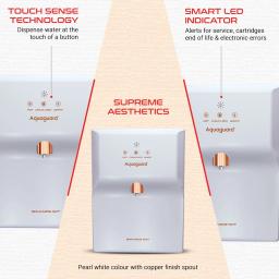 Aquaguard Enhance NXT UV Water Purifier Suitable only for Municipality Water Supply (White)