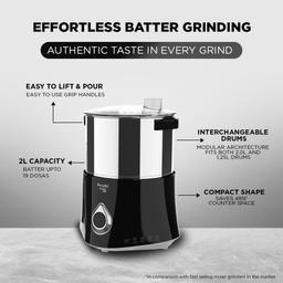 Preethi Stainless Steel Astra Expert Table Top Wet Grinder With Food Processor, 2 Liter