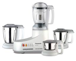 Panasonic Plastic Ac Mx-Ac400 550-Watt Super Mixer Grinder with 4 Jars (White)