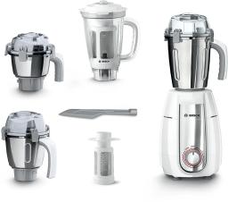 BOSCH TrueMixx Style 750 W Mixer Grinder (MGM6642WIN | 4 Jars | White, Steel)