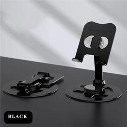 IVON Multifunctional Aluminum Mobile Stand and Tablet Stand with 360° Rotating Base and Adjustable Angle Compatible with iPad iPhone & Smartphones.
