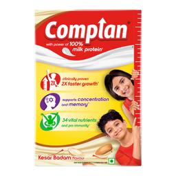 Complan Nutrition Drink Powder for Children, Kesar Badam Flavour, 500 g Carton | Nutrition drink for kids with protein & 34 vital nutrients