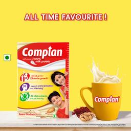 Complan Nutrition Drink Powder for Children, Kesar Badam Flavour, 500 g Carton | Nutrition drink for kids with protein & 34 vital nutrients